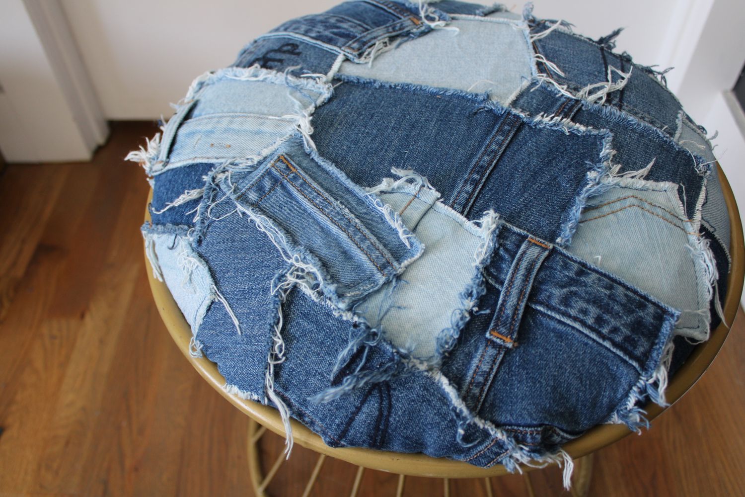 Denim Ottoman 