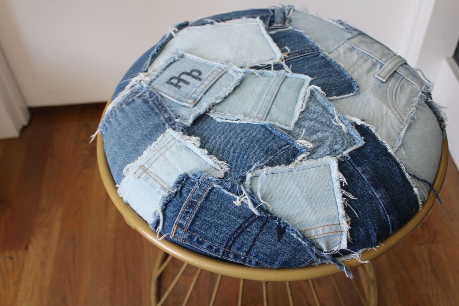 Denim Ottoman 