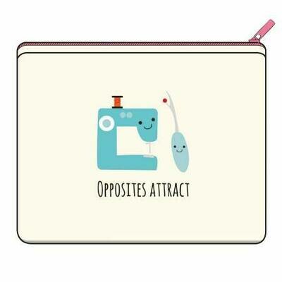 Opposites Attract Canvas Pouch