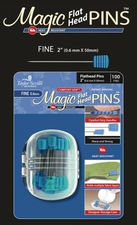 Magic Pins Flat Head FINE 100 pc
