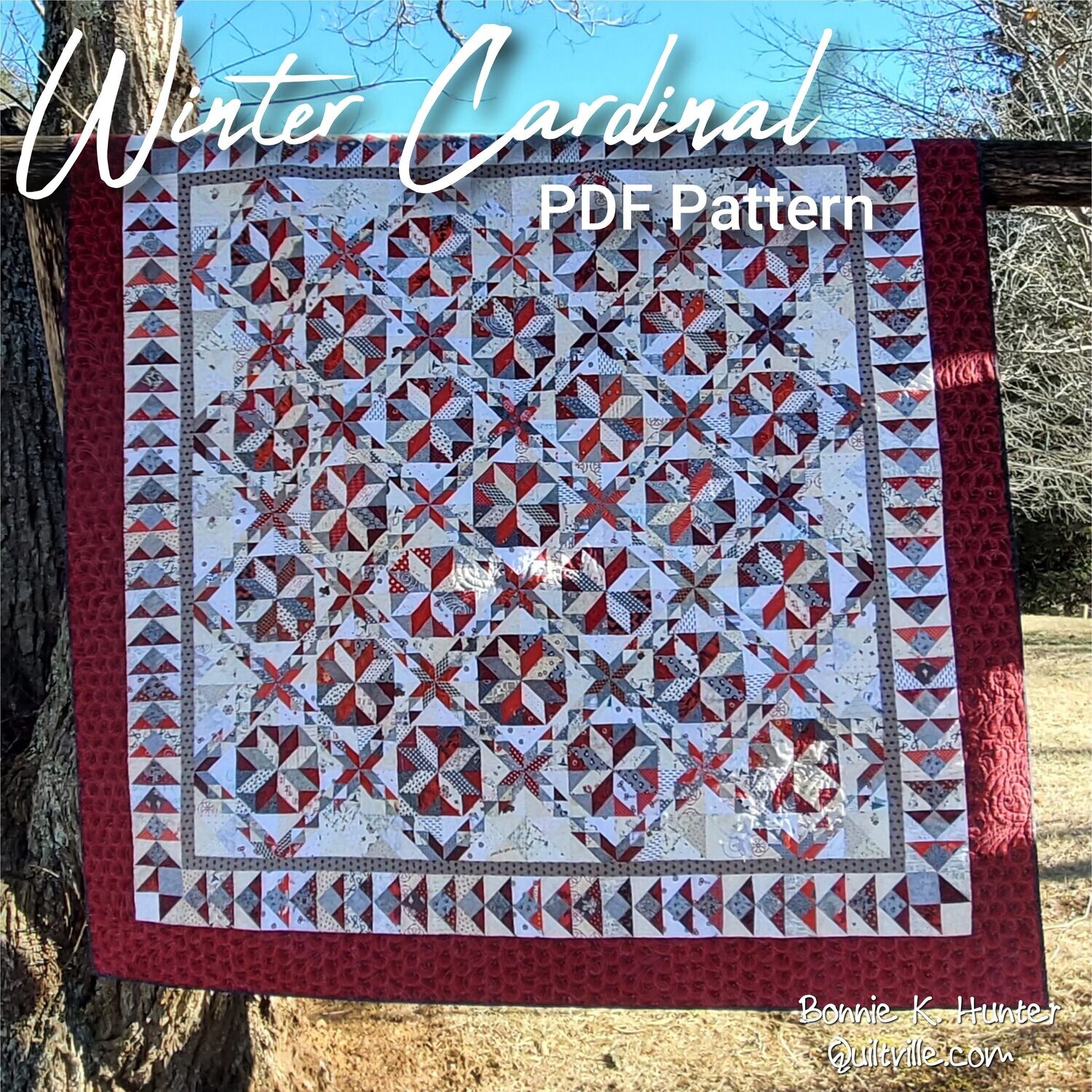 Winter Cardinal PDF Pattern Duo