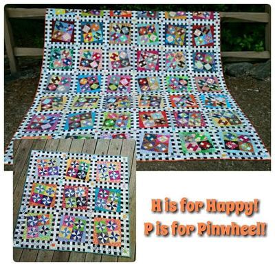 H is for Happy, P is for Pinwheel!  Digital Pattern