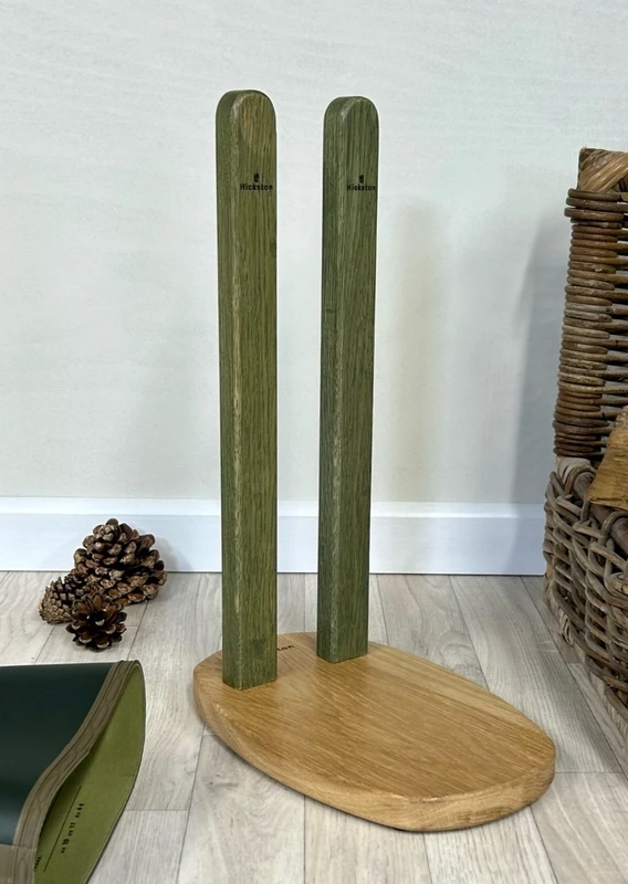 Bootsie Boot Stand. 'Oak & Colour' Large, Shire Green | Personalised