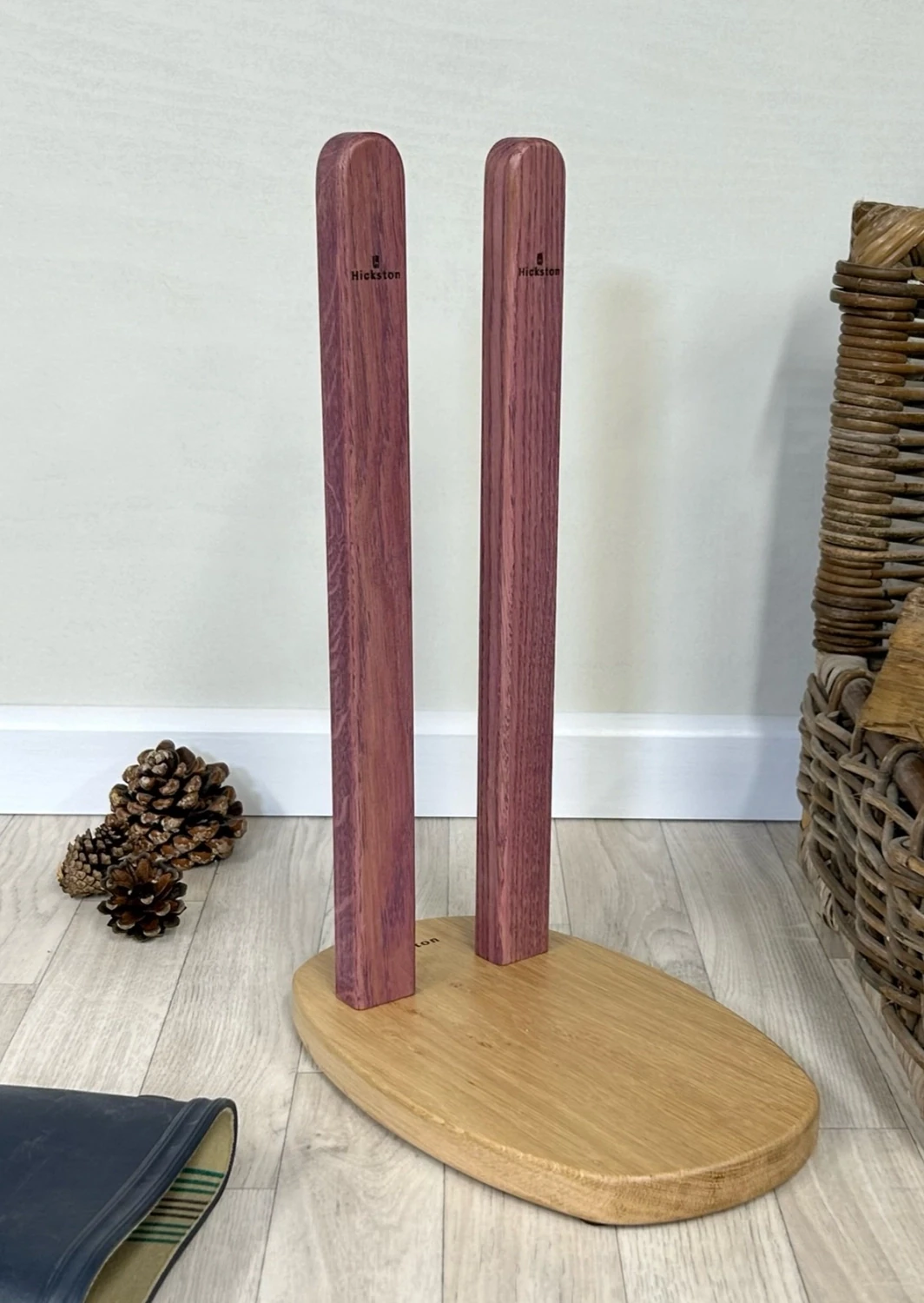 Bootsie Boot Stand. &#39;Oak &amp; Colour&#39; Large, Wild Rose | Personalised