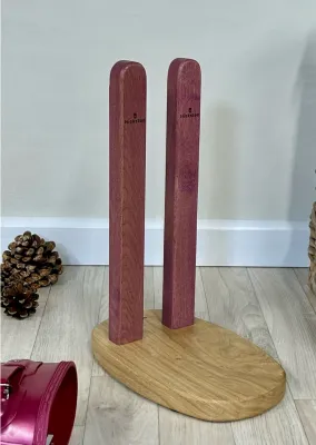 Bootsie Boot Stand. 'Oak &amp; Colour' Medium, Wild Rose | Personalised