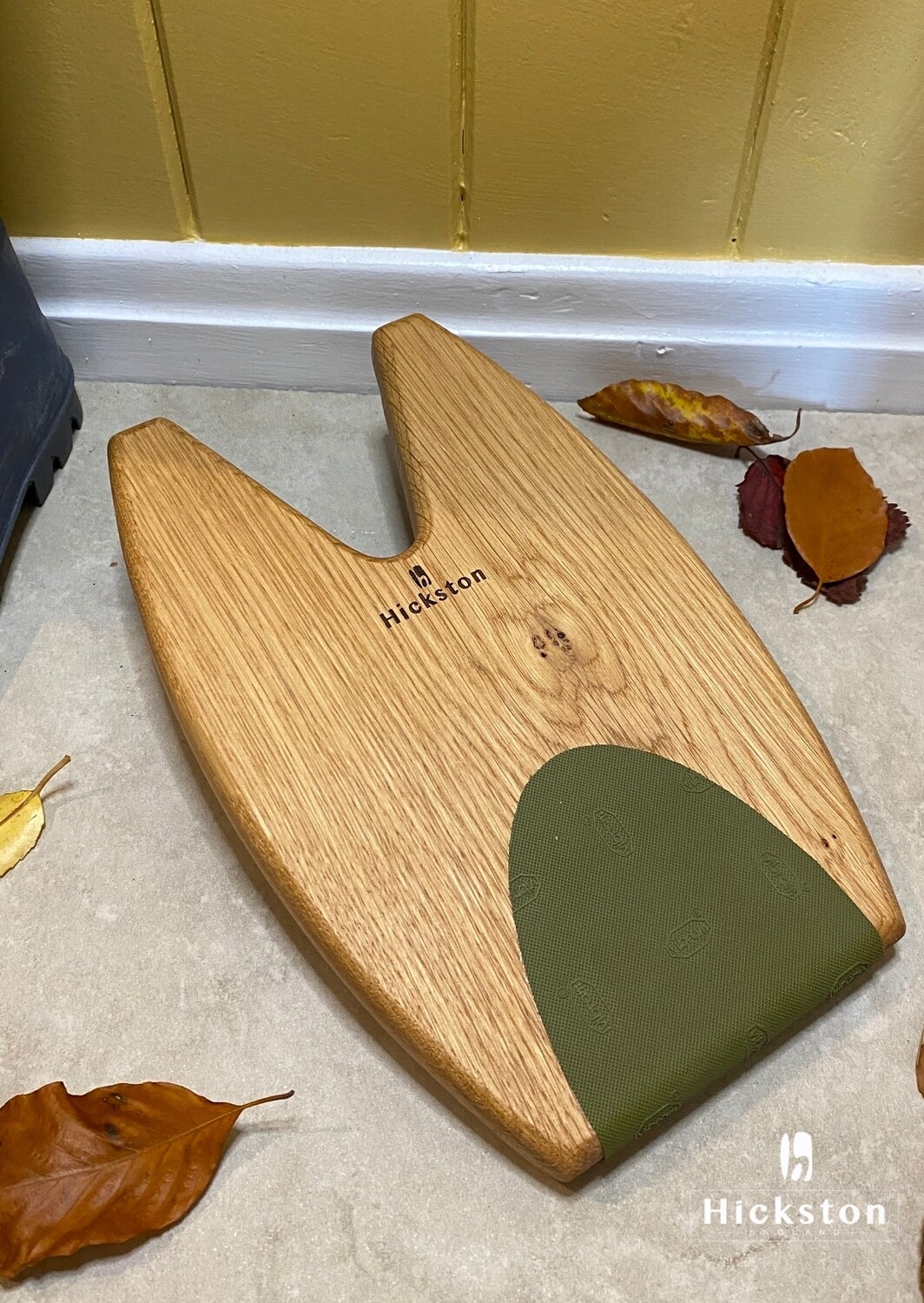 Mudsie- Boot Remover, Handmade, Oak, Green