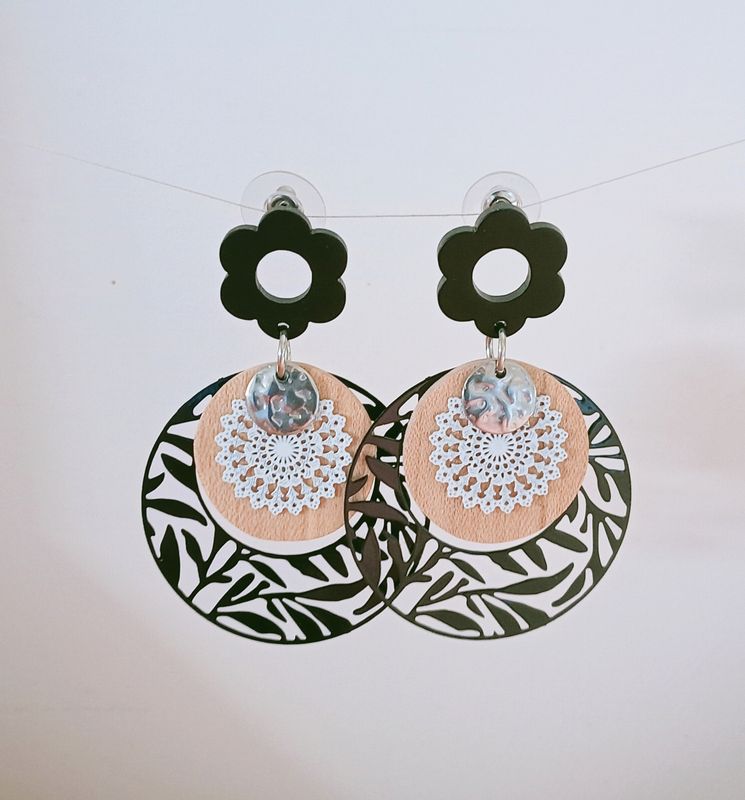 Flower power boucles d'oreilles