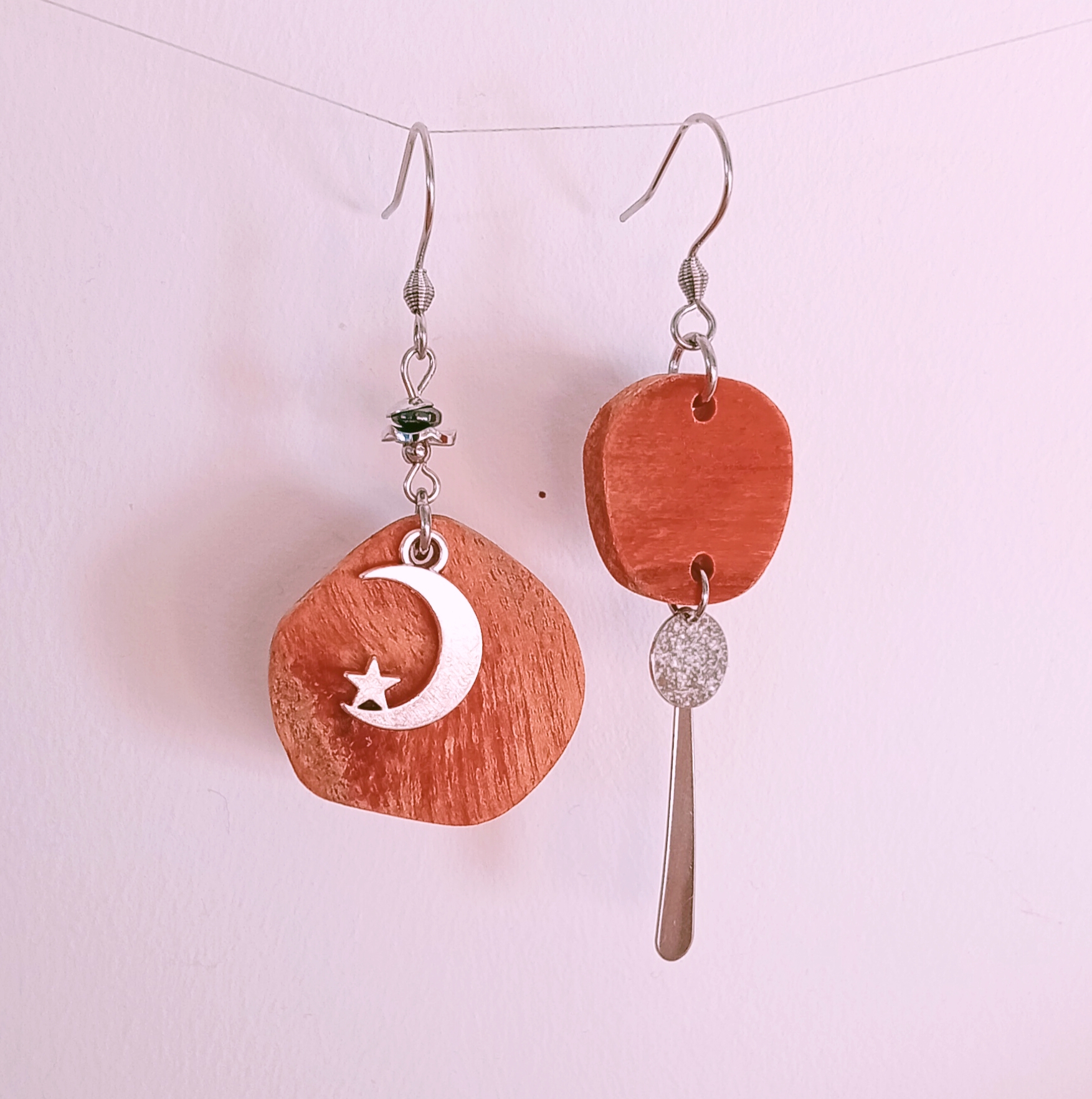 Boucles d'oreilles orange LUNE