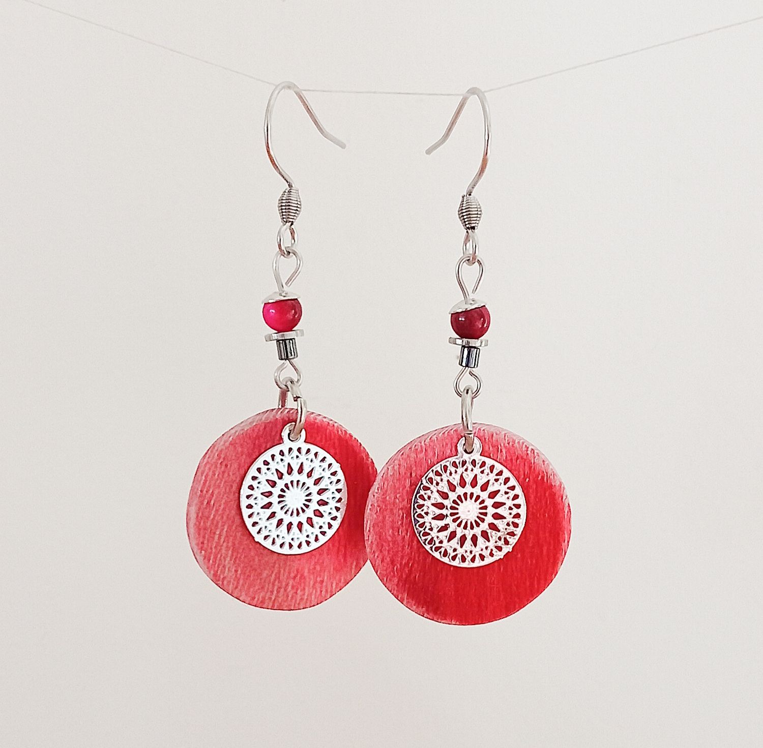 Boucles MIA rouge