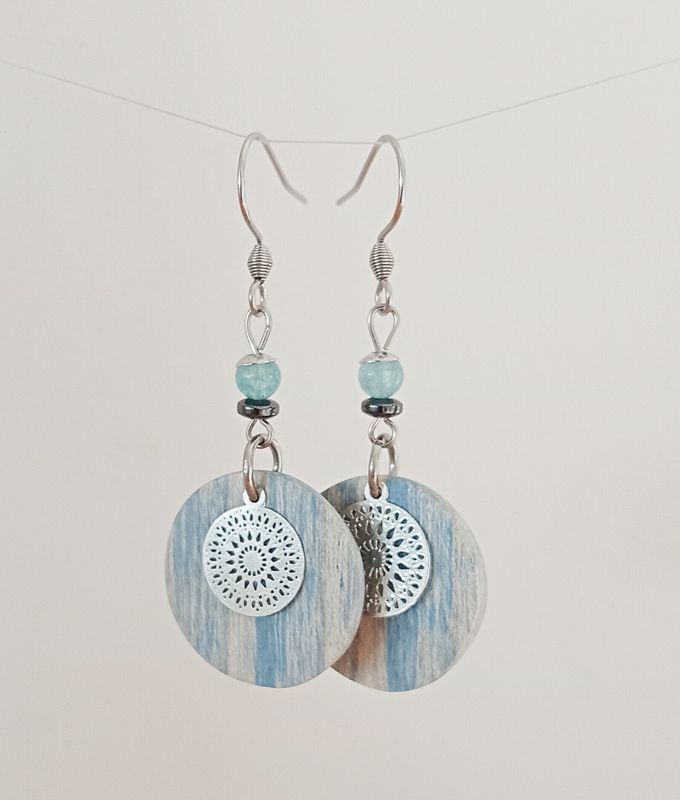 Boucles d'oreilles MIA BLEU