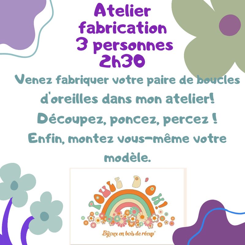 Atelier fabrication 3 personnes