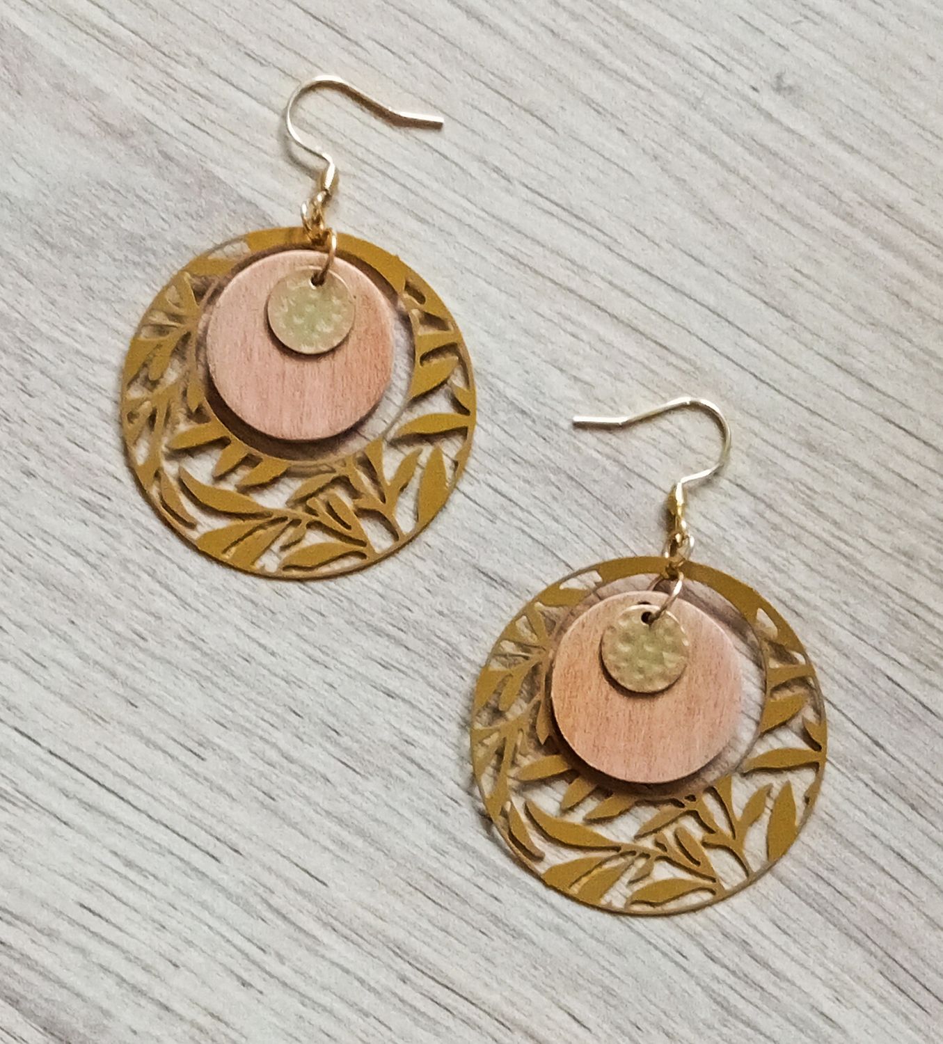 Boucles d'oreilles AURORE OCRE