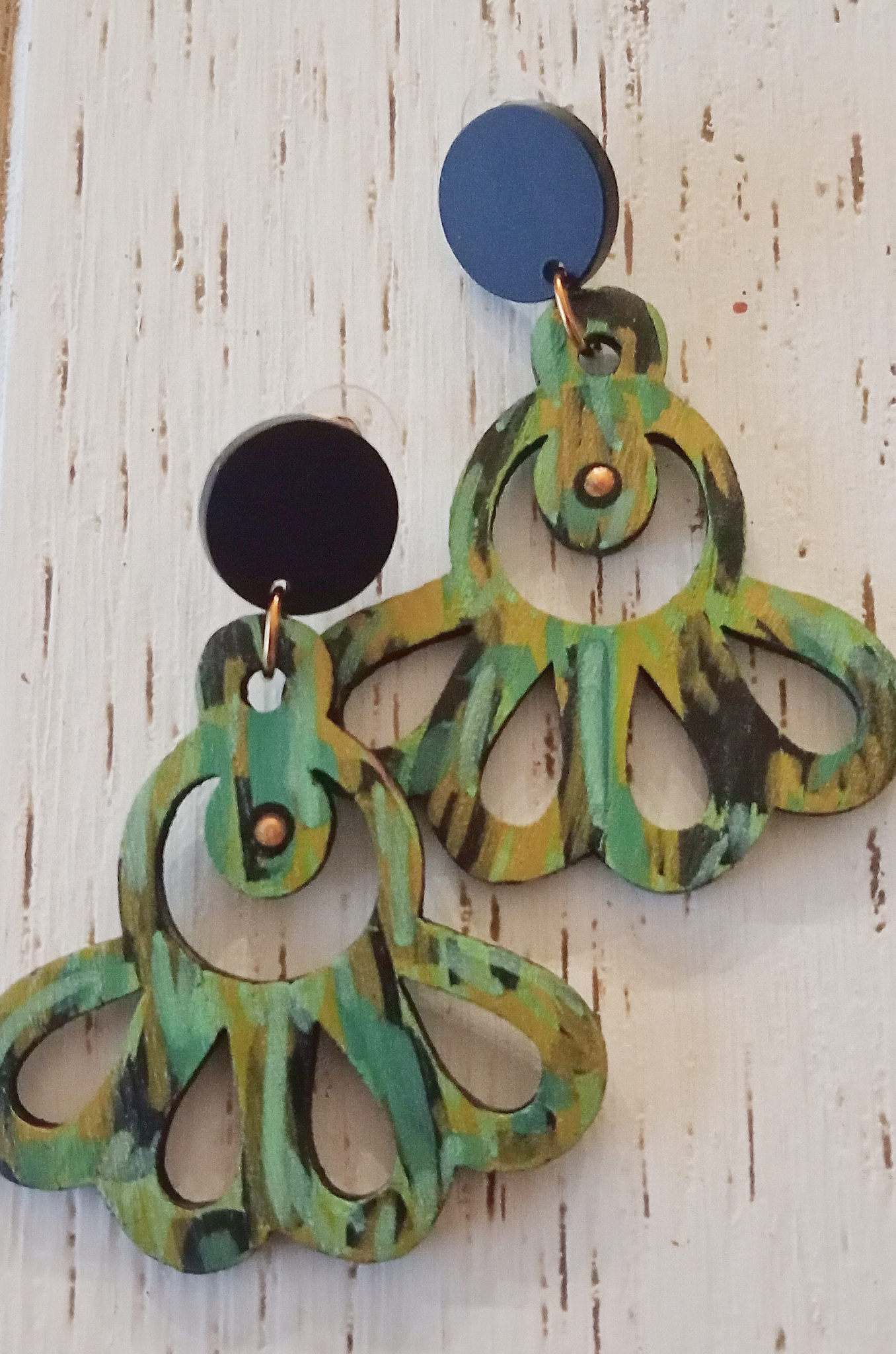 Boucles d'oreilles LOUISE CAMOUF KAKI