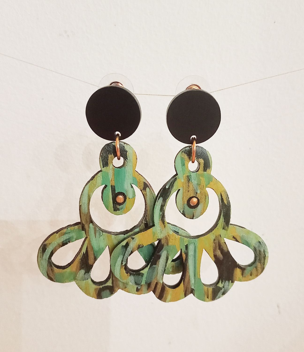 Boucles d'oreilles LOUISE CAMOUF KAKI