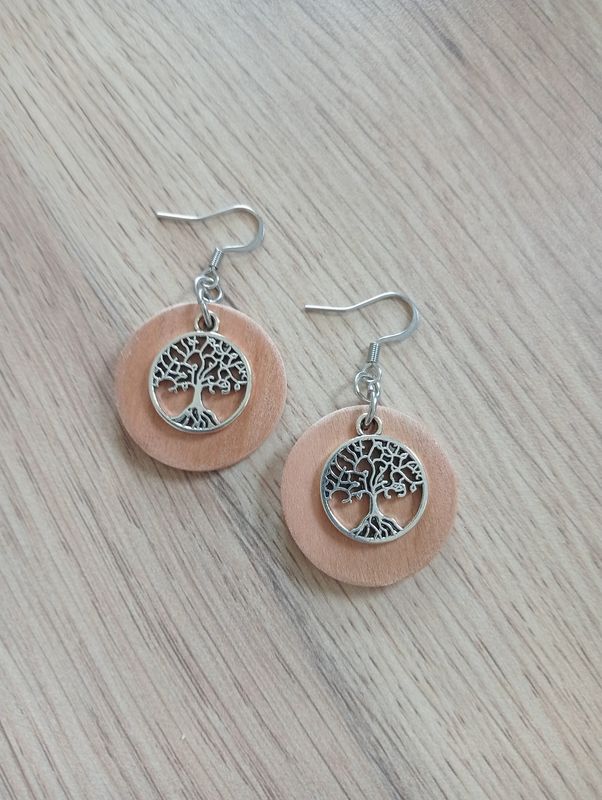 Boucles d'oreilles arbre de vie