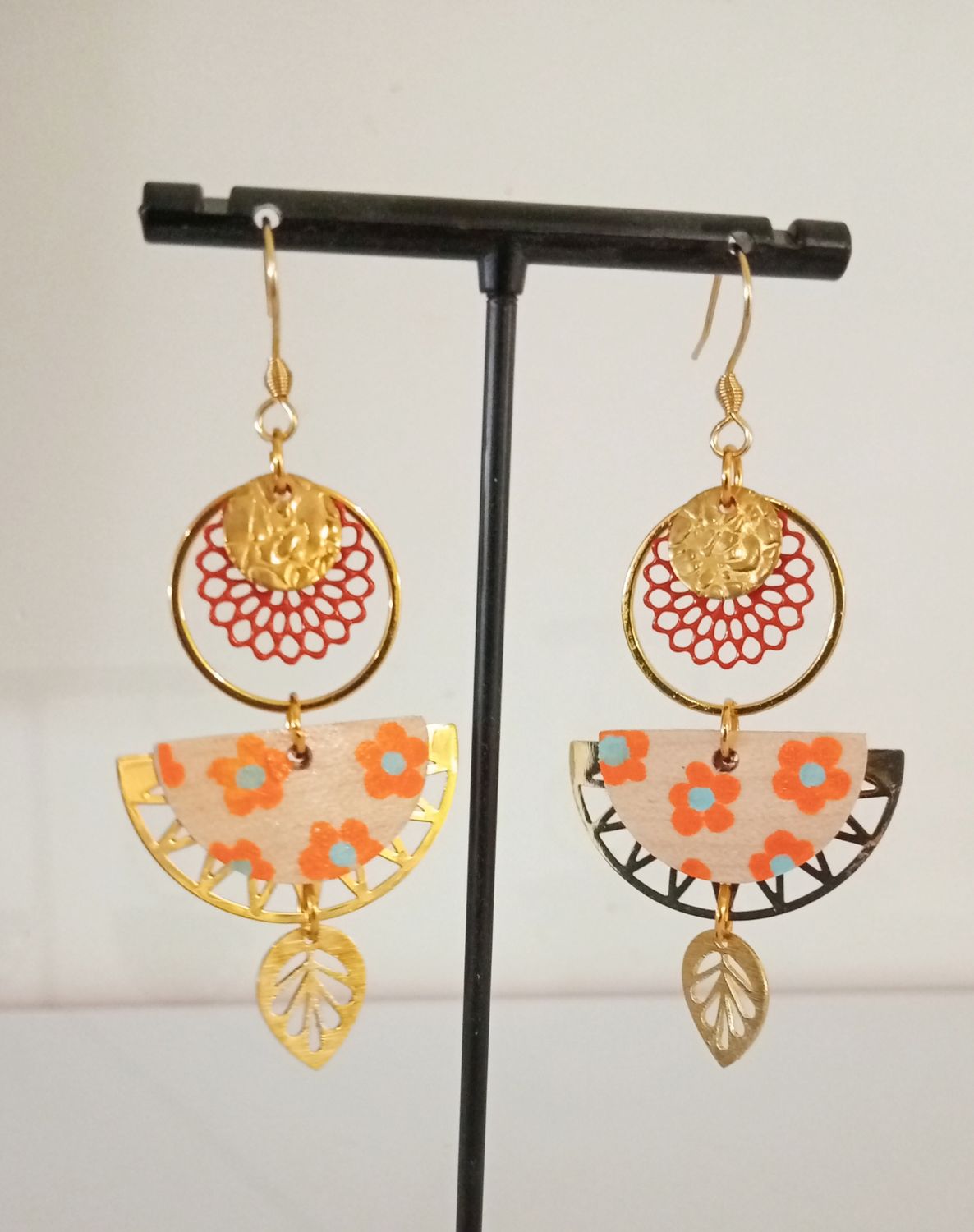 Boucles d'oreilles Lilou ORANGE