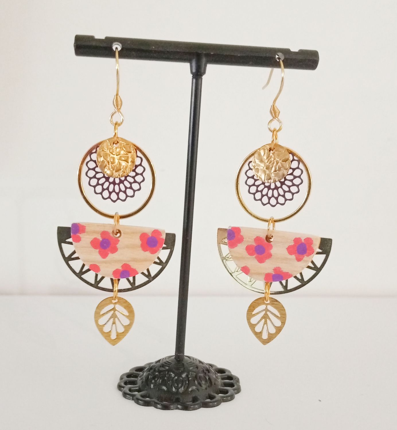 Boucles d'oreilles Lili rose