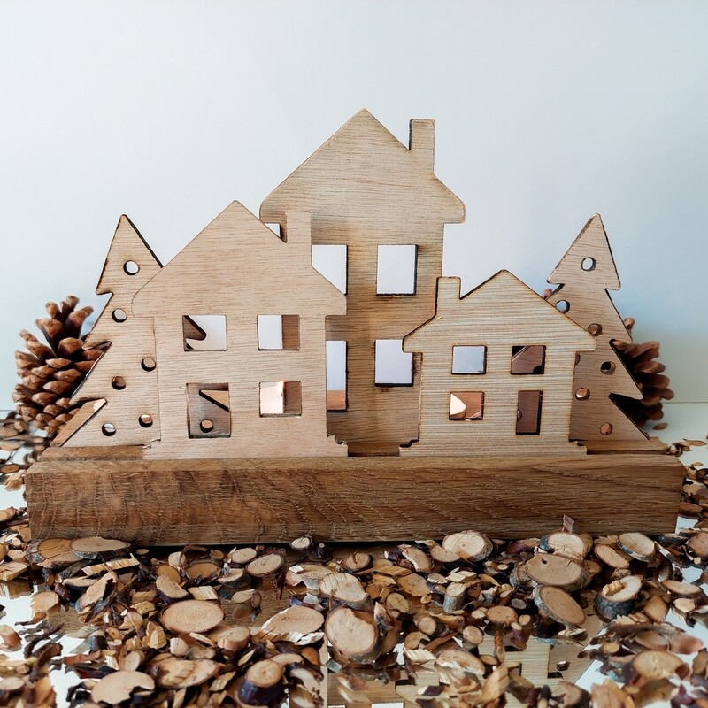 Theelichthouder kerst