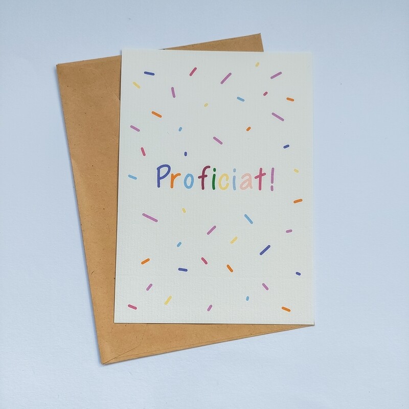 Postkaart 'Proficiat'