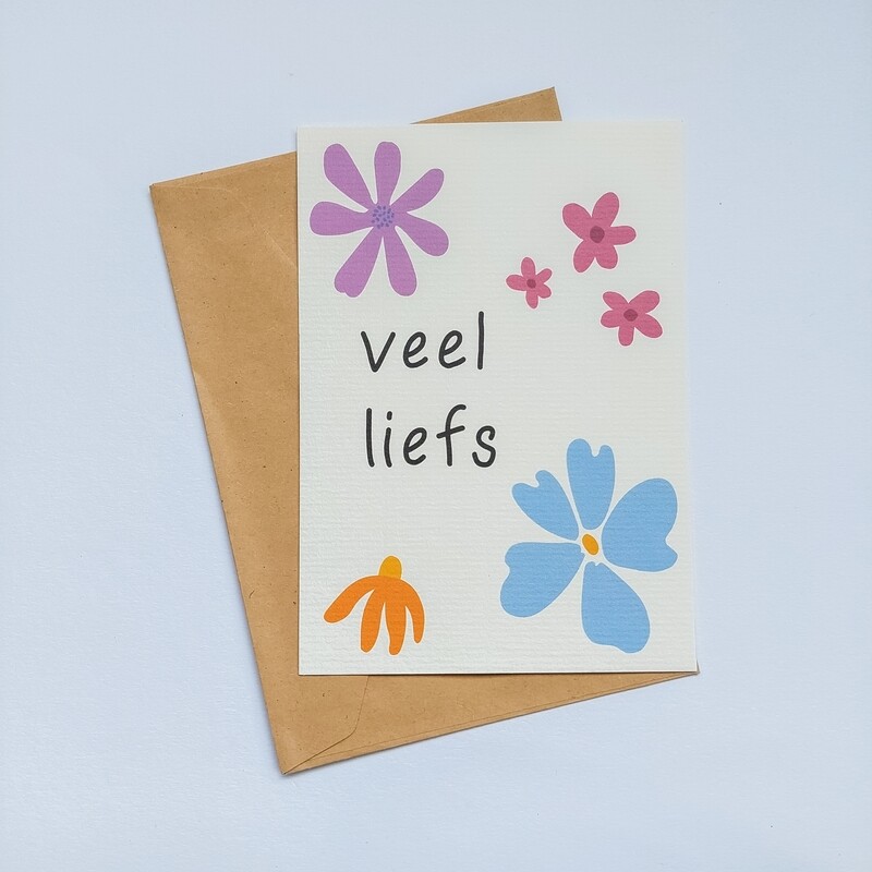Postkaart 'Veel liefs'