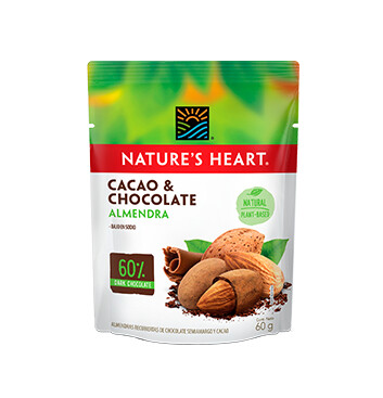 Natures Heart Cacao y Chocolate Almendra Snack Bolsa 60g