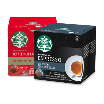 PROMO DUO -Toffee Nut Latte - Starbucks - 12 Cápsulas - 127.8g + Dark Espresso Roast