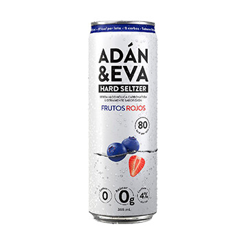 Bebida alcohólica carbonatada Adan y Eva - Kerns - 355g/lata - Sabor Frutos Rojos