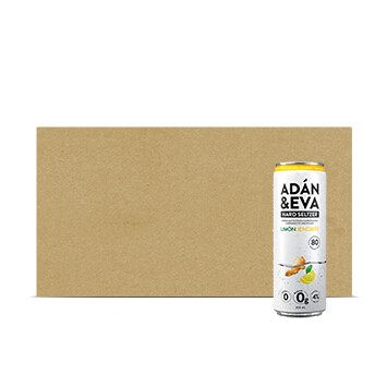 Caja bebida alcohólica carbonatada Adan y Eva - Kerns - 24x 355g/lata - Sabor Limon Jengibre