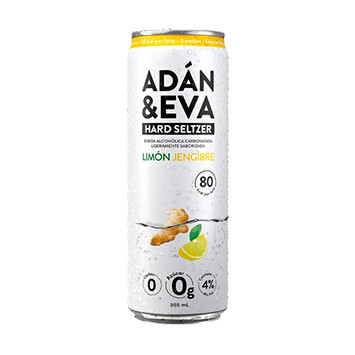 Bebida alcohólica carbonatada Adan y Eva - Kerns - 355g/lata - Sabor Limon Jengibre