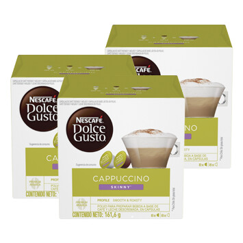 Caja Skinny Cappuccino - Dolce Gusto - 3 x 16 Cápsulas - 161.6g