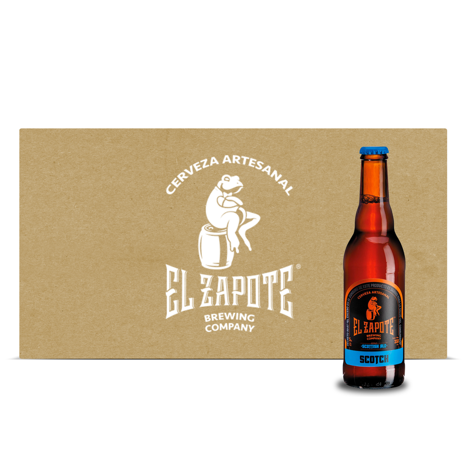 Caja Cerveza Artesanal - Scottish Ale - El Zapote - 24x350ml