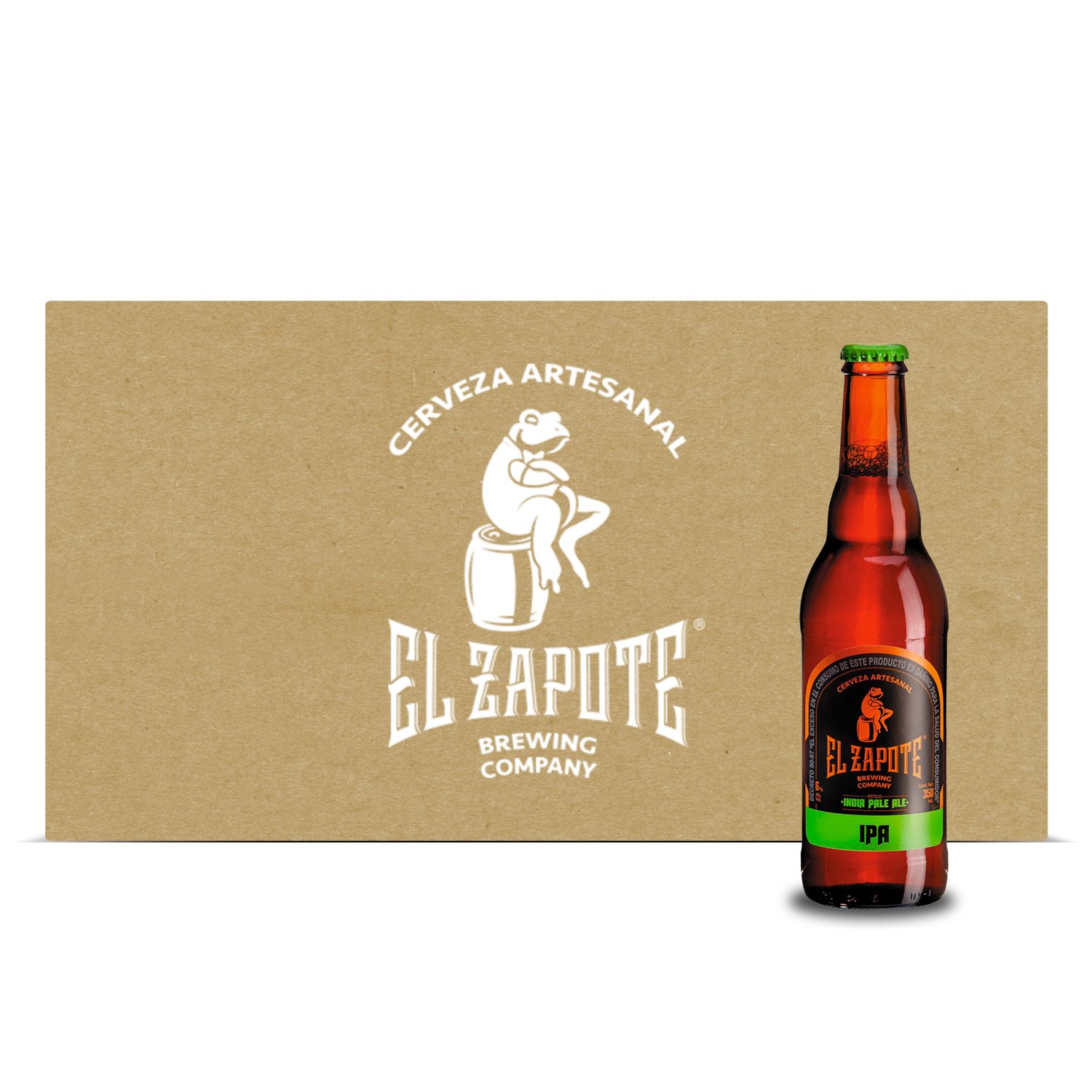 Caja Cerveza Artesanal - India Pale Ale - El Zapote - 24x350ml