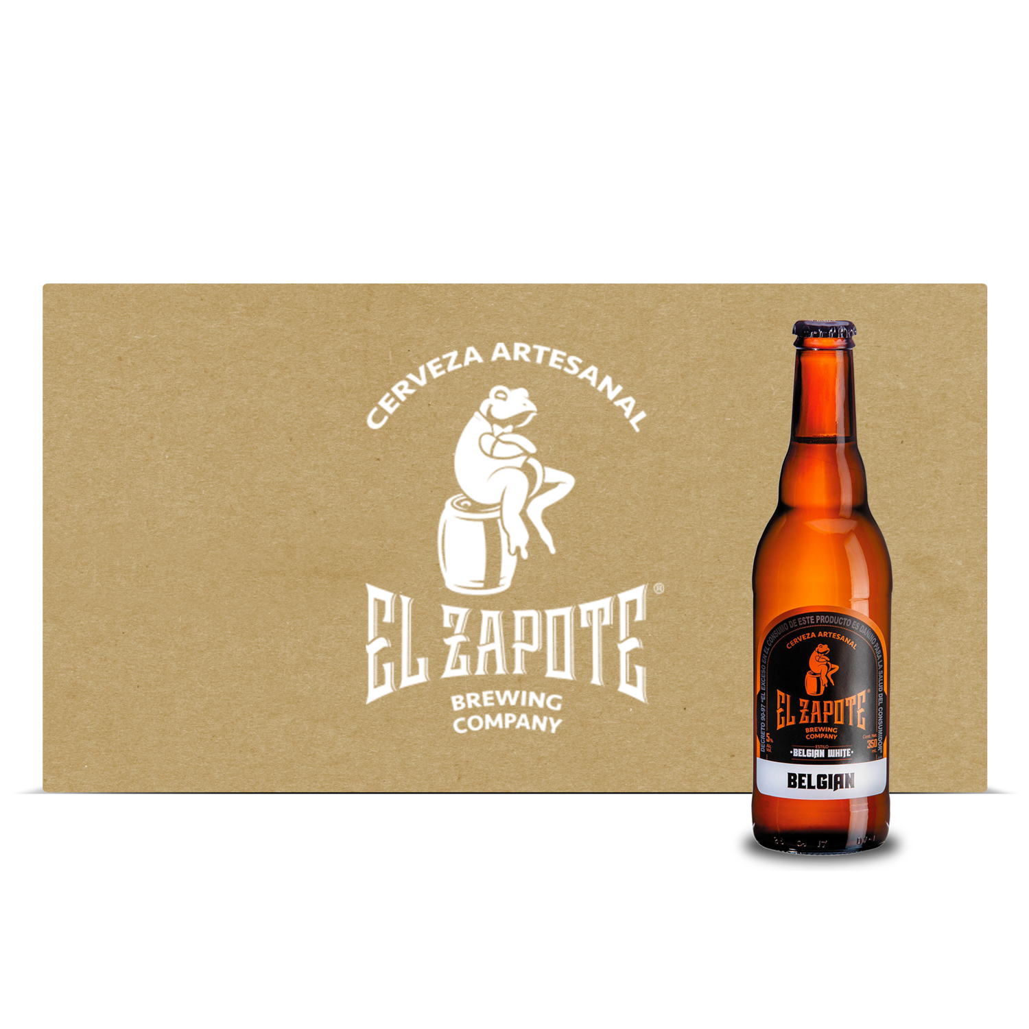 Caja Cerveza Artesanal - Belgian White - El Zapote - 24x350ml