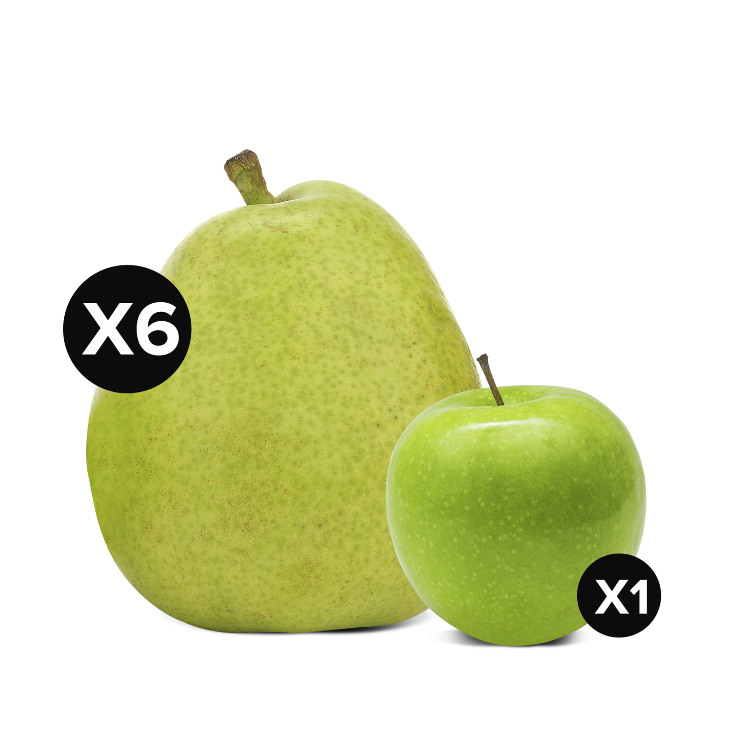 Pera D'Anjou - Mediana (Cal. 135/150) – 6 Unidades + 1 Atado manzana verde mediana