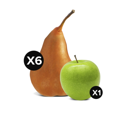 Pera Bosc - Mediana (Cal. 135/150) - 6 Unidades + 1 Atado manzana verde mediana