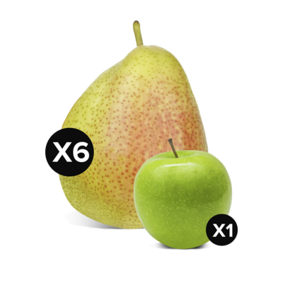 Pera Forelle - Mediana (Cal. 135/150) - 6 Unidades + Atado 1 manzana verde mediana