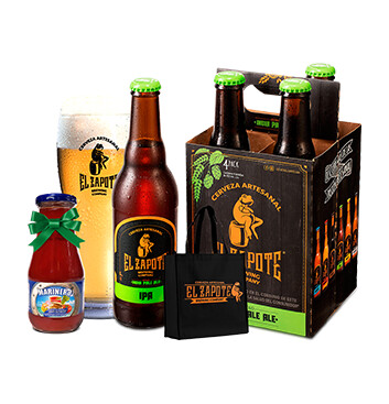 Cerveza Artesanal - India Pale Ale - El Zapote - 4x350ml  + 1 marinero 250ml