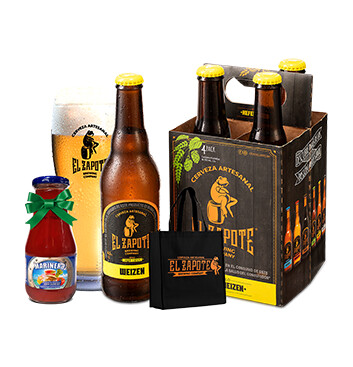 Cerveza Artesanal - Hefeweizen - El Zapote - 4x350ml  + 1 marinero 250ml