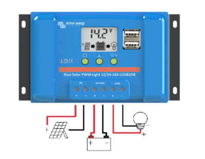 BlueSolar PWM - LCD &amp; USB Charge Controller