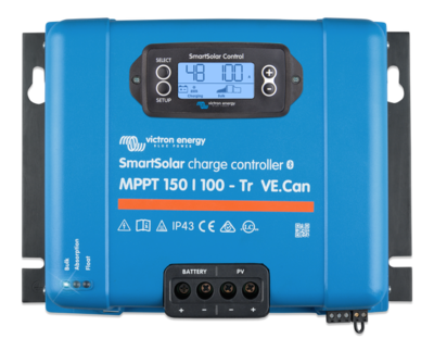 Victron Energy SmartSolar MPPT 150/100 Tr (12/24/36/48V) 100A Solar Charge Controller VE CAN Bluetooth LCD inclusive