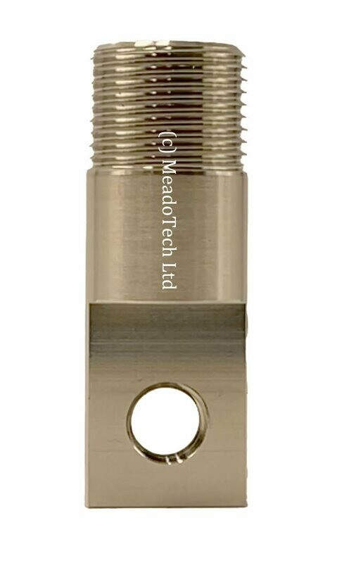 Single Flat Insert Battery terminal for sealed battery enclosures and panel mounts
