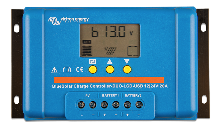 Victron Energy BlueSolar PWM DUO-LCD &amp; USB 12/24V-20A Dual Battery Solar Charger