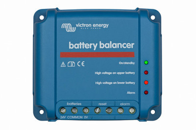Victron Battery Balancer equalizes the state of charge of two series connected 12 V batteries