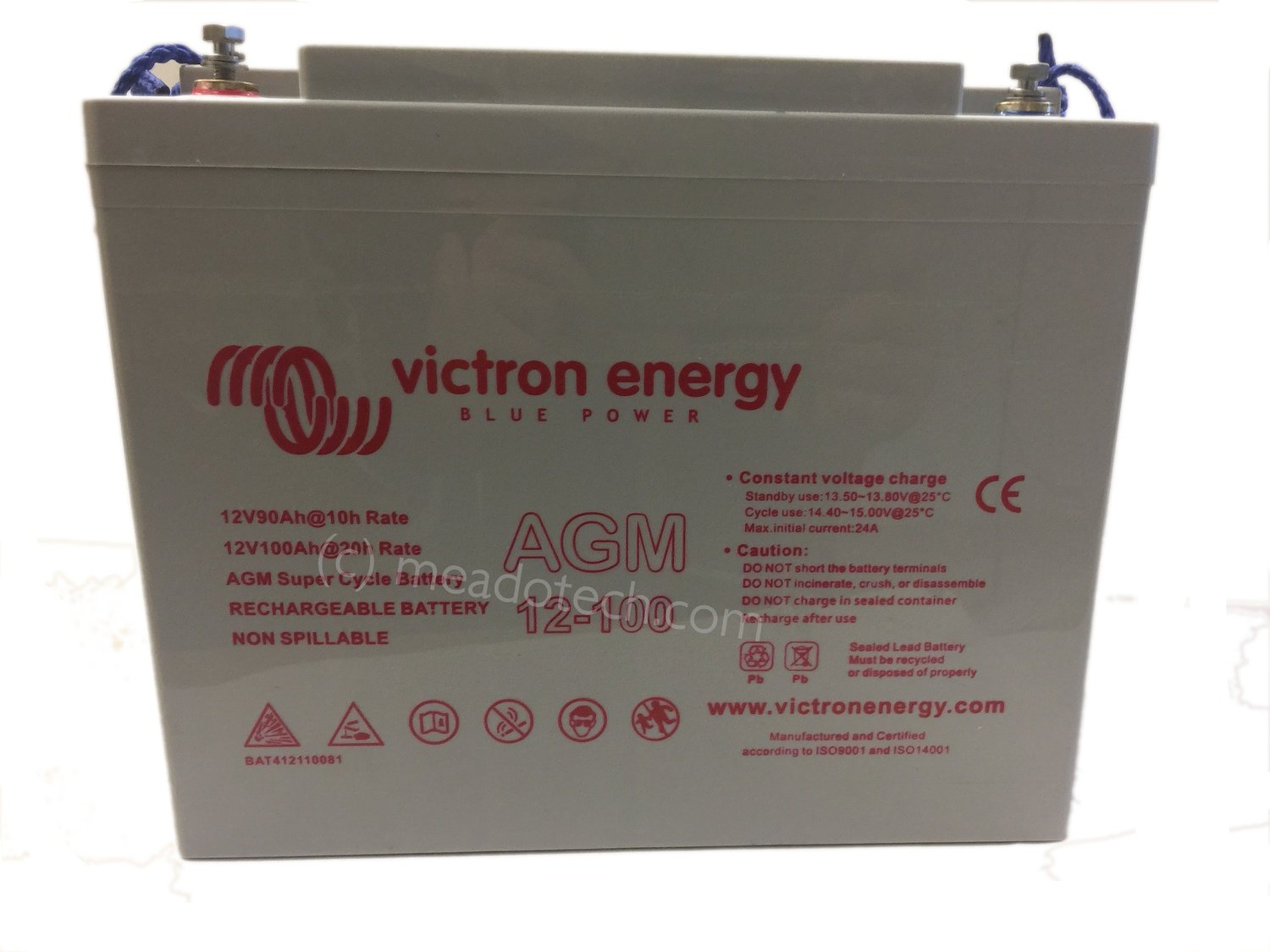 Victron Energy 12V 100 Ah AGM Super Cycle battery M8-insert 4-Pack
