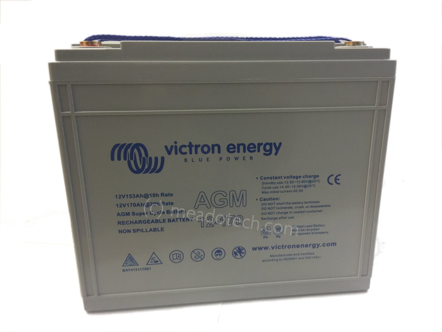 Victron Energy 12V 170 Ah AGM Super Cycle battery M8-insert 4-Pack