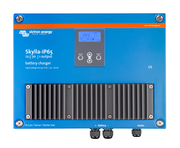 Victron Skylla-IP65 12V/70A (1+1) 120-240VAC/50-60Hz  Battery Charger CAN-bus interface  LCD Display