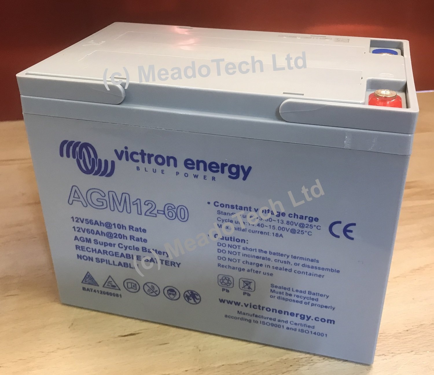 Victron Energy 12V 60Ah AGM Super Cycle battery M5 8-Pack