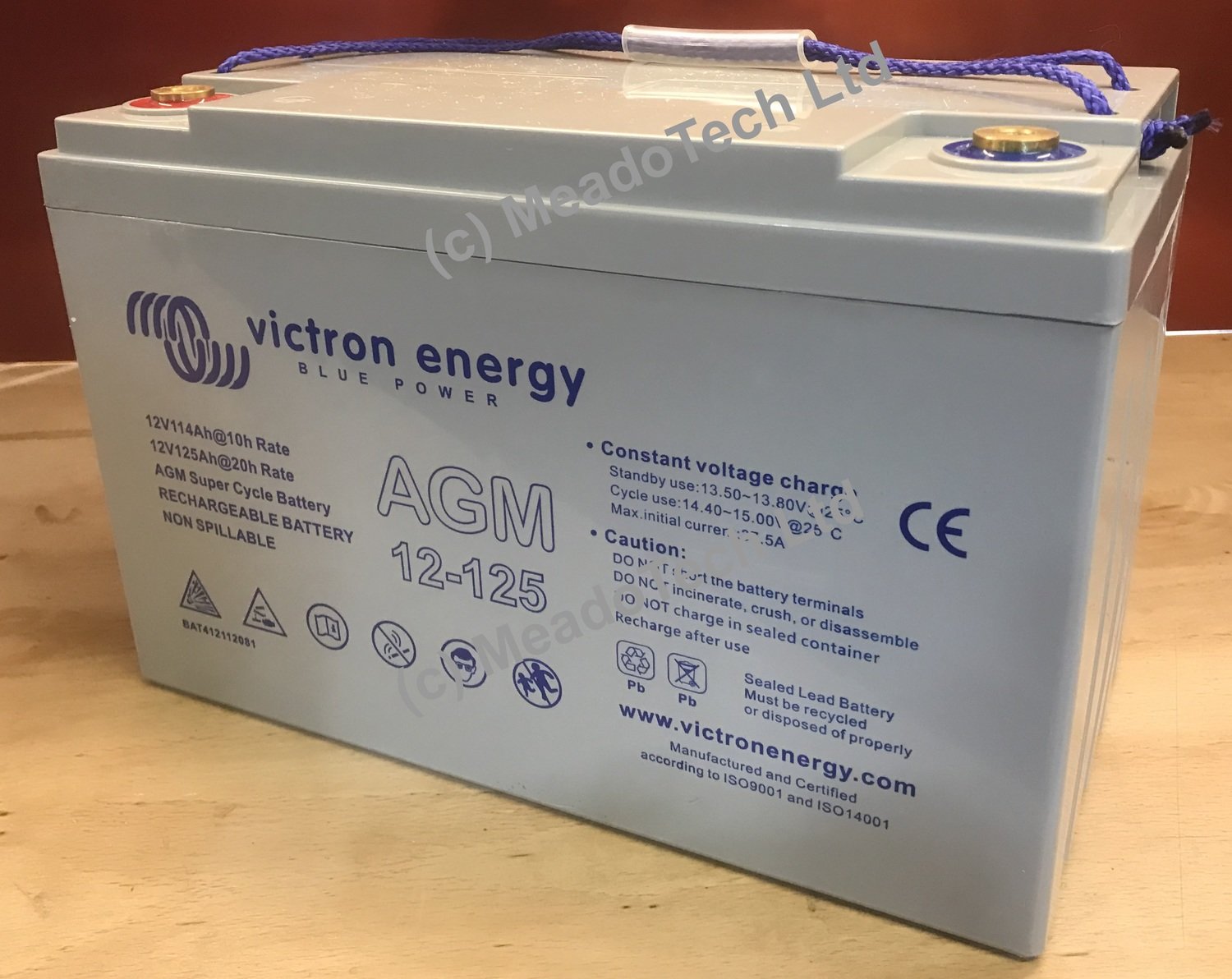 Victron Energy 12V 125Ah AGM Super Cycle battery M8 4-Pack