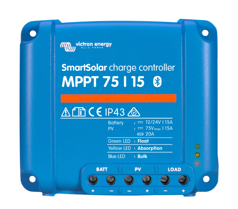 Victron Energy SmartSolar MPPT 75/15 12/24V-15A Solar Charge Controller Bluetooth Inside