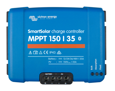 Victron Energy SmartSolar MPPT 150/35 12/24/36/48V-35A Solar Charge Controller Bluetooth Inside